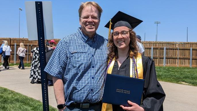 Weckworth, Wells at Commencement 2023